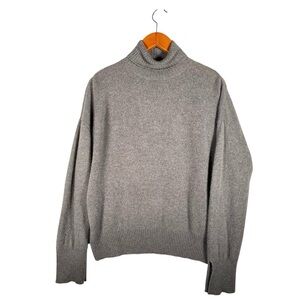 OATS CASHMERE Luxe Cashmere Candace Mock Neck Sweater in Taupe